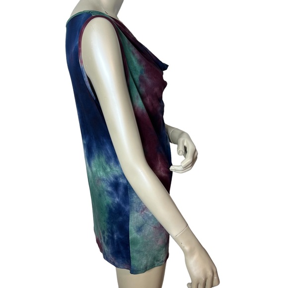 NWOT Amore All F. Y. brand Blue Tie Dye Tan Top. - Picture 4 of 8